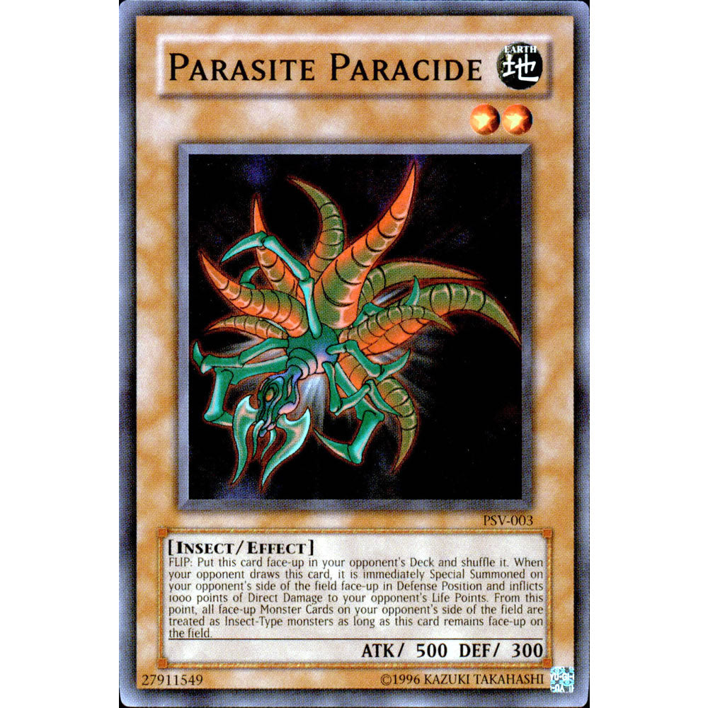 Parasite Paracide PSV-003 Yu-Gi-Oh! Card from the Pharaoh's Servant Set
