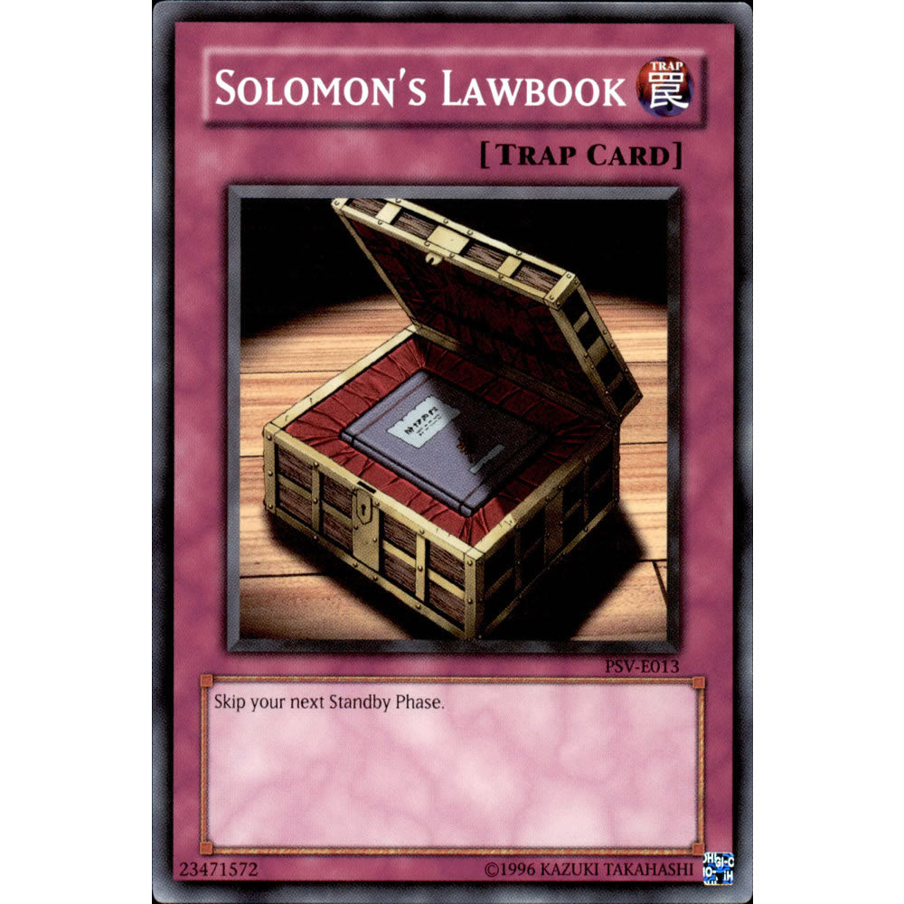 Solomon's Lawbook PSV-013 Yu-Gi-Oh! Card from the Pharaoh's Servant Set