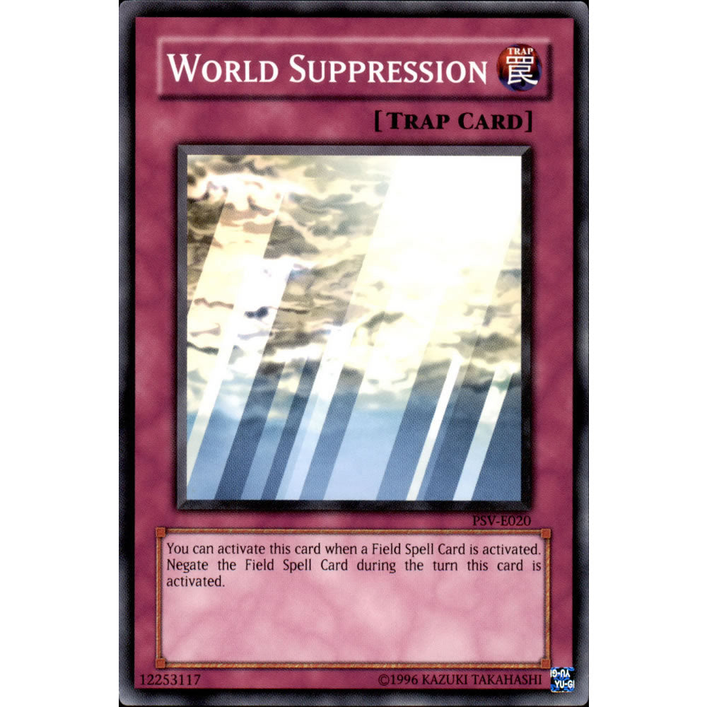 World Suppression PSV-020 Yu-Gi-Oh! Card from the Pharaoh's Servant Set