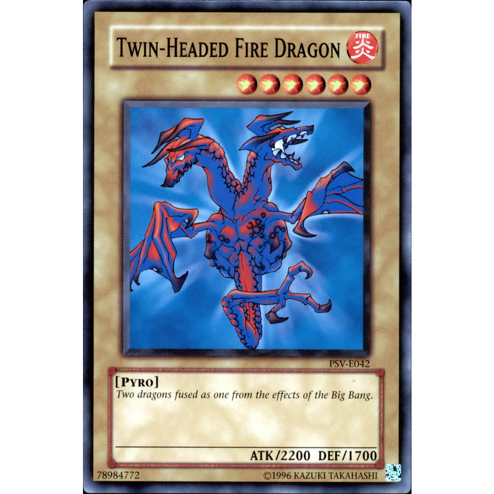 Twin-Headed Fire Dragon PSV-042 Yu-Gi-Oh! Card from the Pharaoh's Servant Set