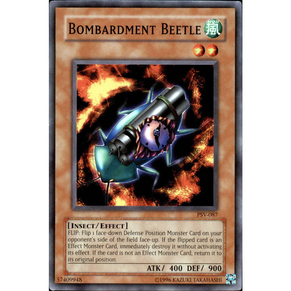 Bombardment Beetle PSV-087 Yu-Gi-Oh! Card from the Pharaoh's Servant Set