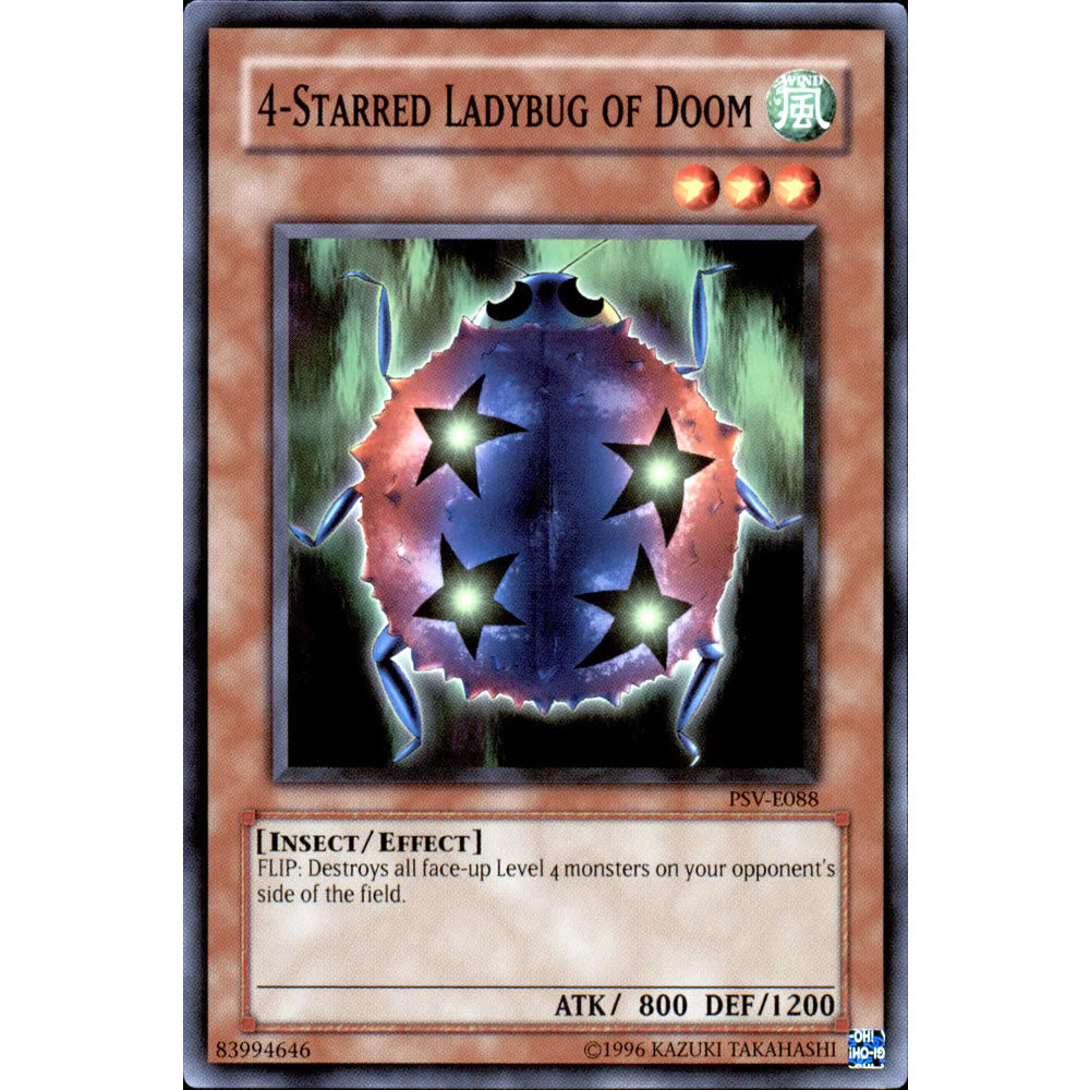 4-Starred Ladybug of Doom PSV-088 Yu-Gi-Oh! Card from the Pharaoh's Servant Set