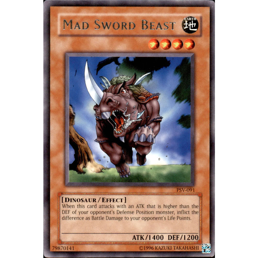 Mad Sword Beast PSV-091 Yu-Gi-Oh! Card from the Pharaoh's Servant Set