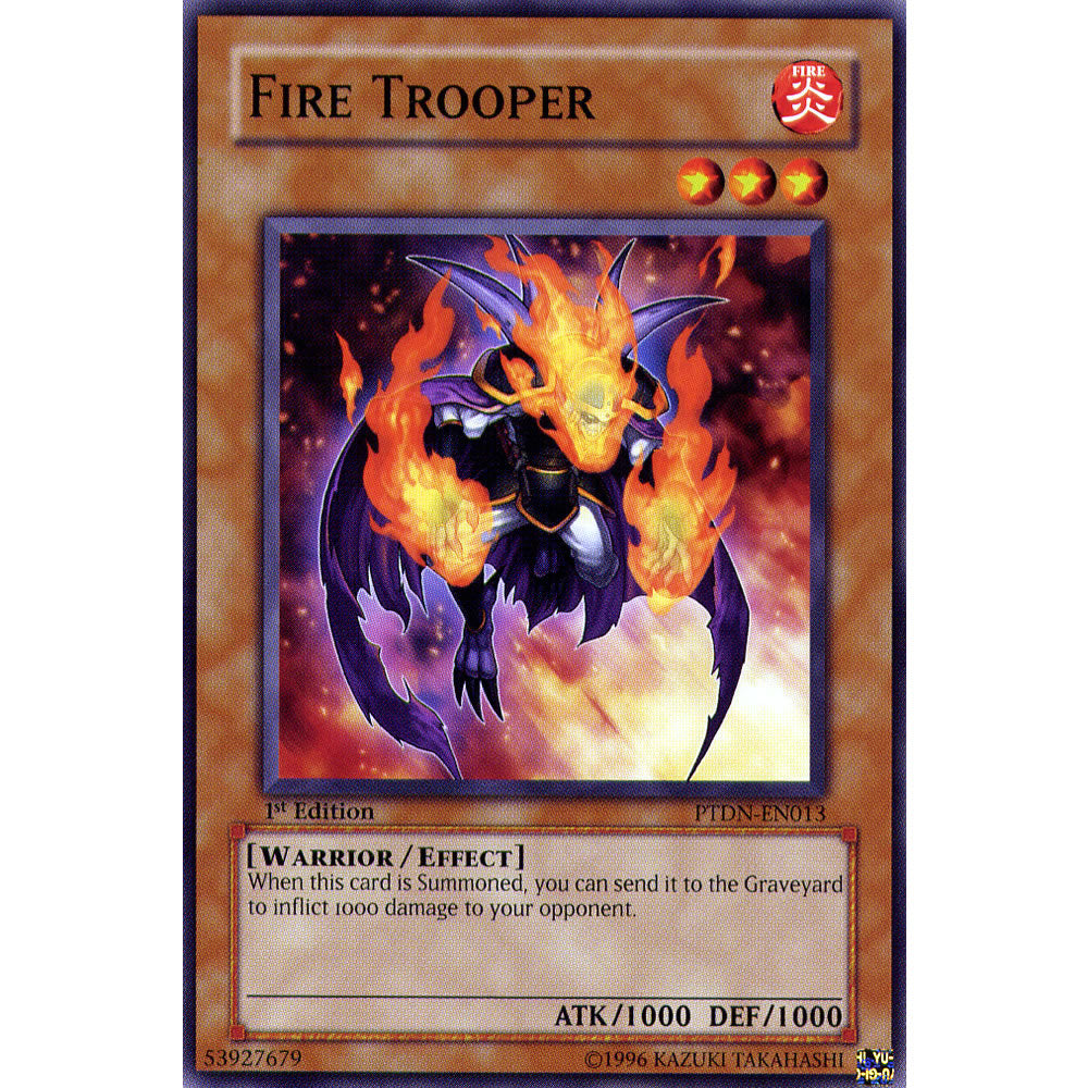 Fire Trooper PTDN-EN013 Yu-Gi-Oh! Card from the Phantom Darkness Set