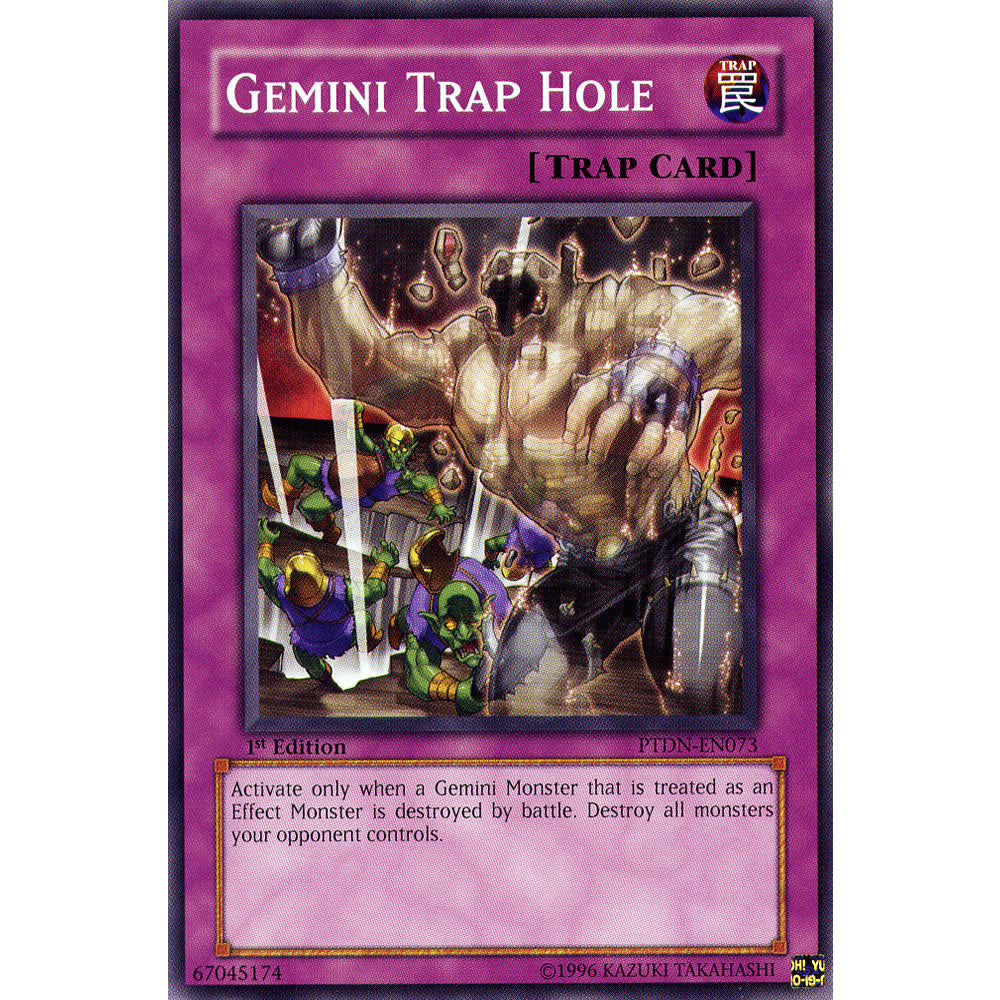 Gemini Trap Hole PTDN-EN073 Yu-Gi-Oh! Card from the Phantom Darkness Set