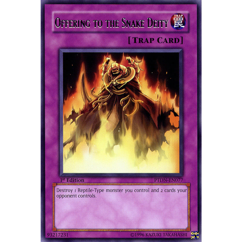 Offering to the Snake Deity PTDN-EN077 Yu-Gi-Oh! Card from the Phantom Darkness Set