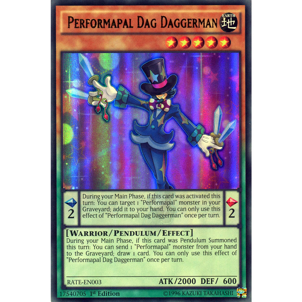 Performapal Dag Daggerman RATE-EN003 Yu-Gi-Oh! Card from the Raging Tempest Set