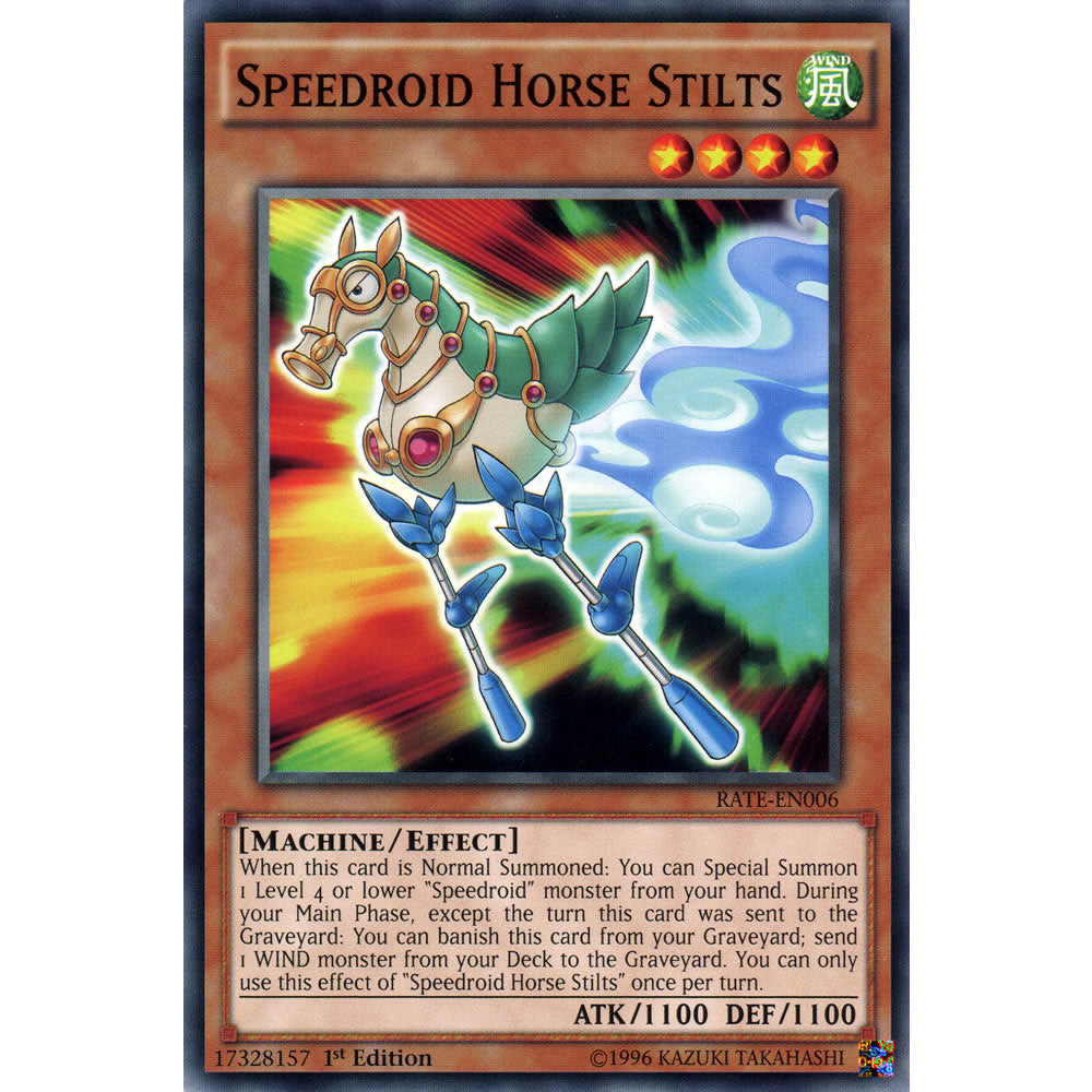 Speedroid Horse Stilts RATE-EN006 Yu-Gi-Oh! Card from the Raging Tempest Set