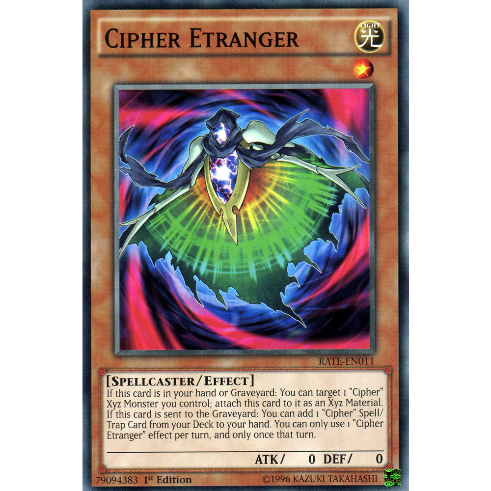 Cipher Etranger RATE-EN011 Yu-Gi-Oh! Card from the Raging Tempest Set