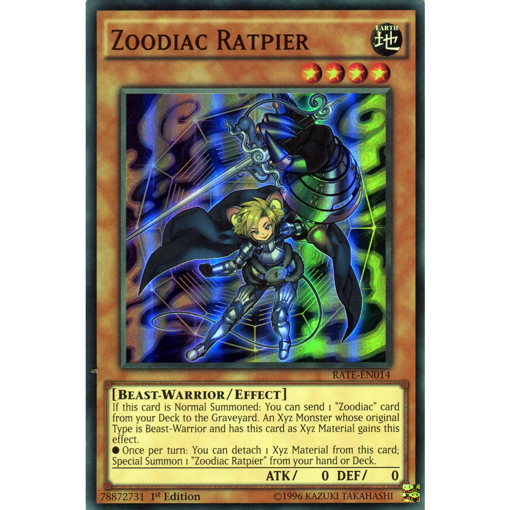 Zoodiac Ratpier RATE-EN014 Yu-Gi-Oh! Card from the Raging Tempest Set
