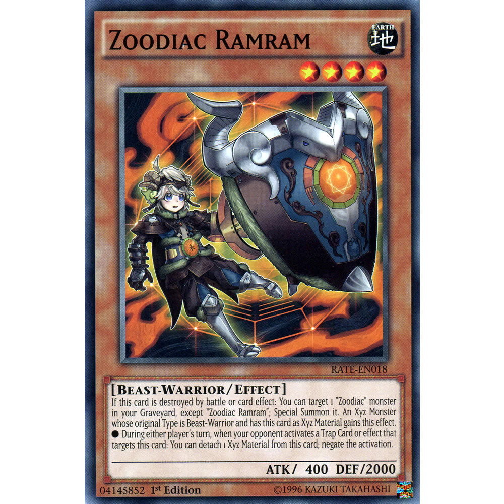 Zoodiac Ramram RATE-EN018 Yu-Gi-Oh! Card from the Raging Tempest Set