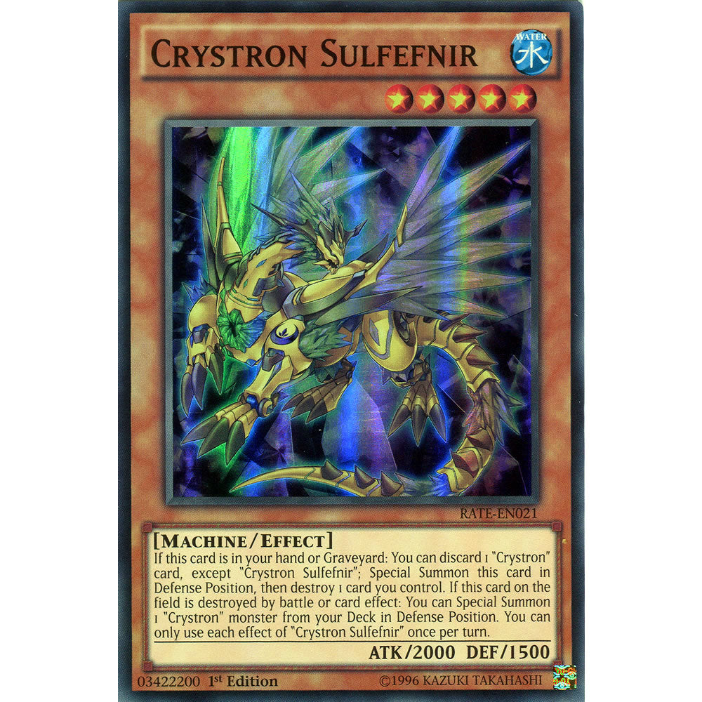 Crystron Sulfefnir RATE-EN021 Yu-Gi-Oh! Card from the Raging Tempest Set