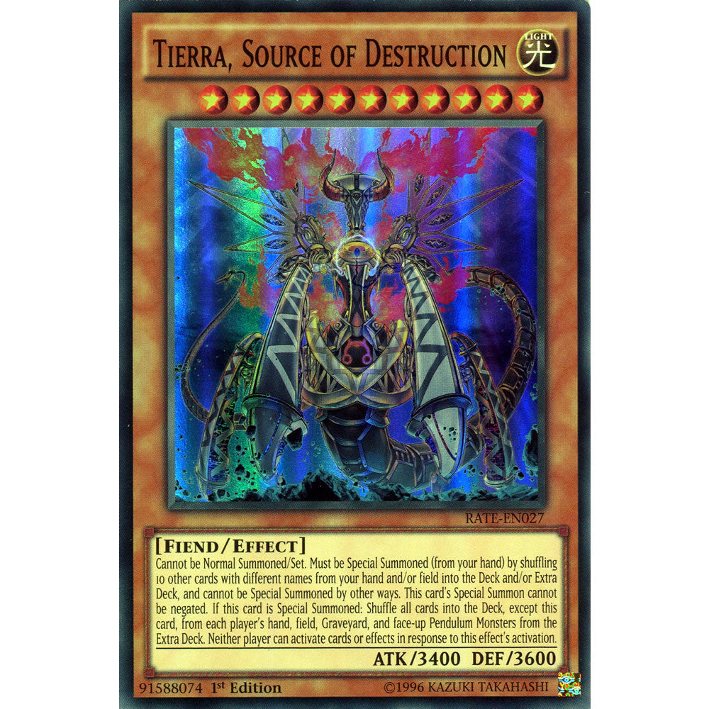 Tierra, Source of Destruction RATE-EN027 Yu-Gi-Oh! Card from the Raging Tempest Set