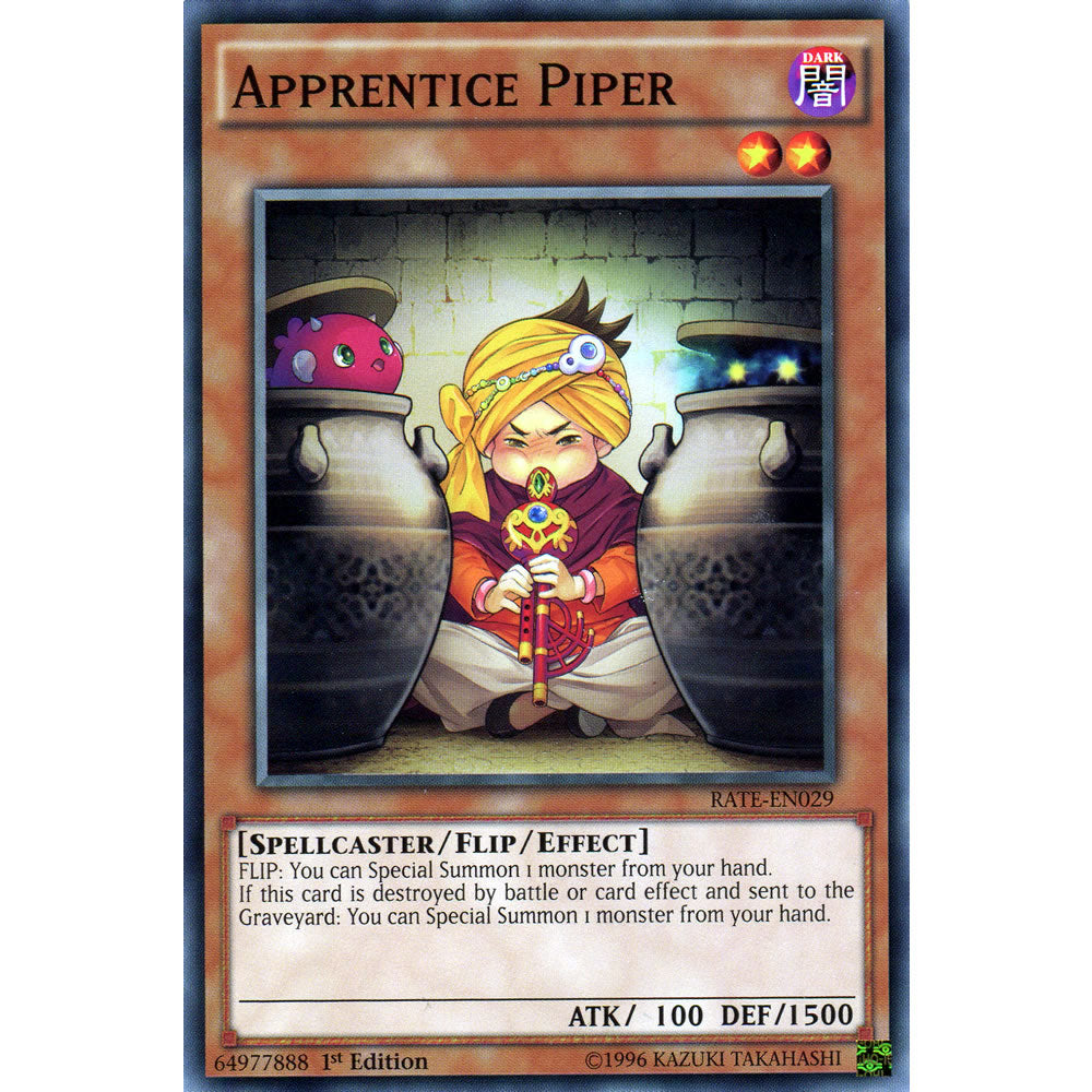 Apprentice Piper RATE-EN029 Yu-Gi-Oh! Card from the Raging Tempest Set