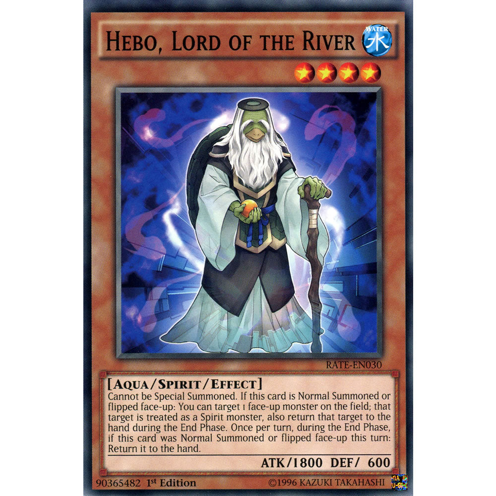 Hebo, Lord of the River RATE-EN030 Yu-Gi-Oh! Card from the Raging Tempest Set