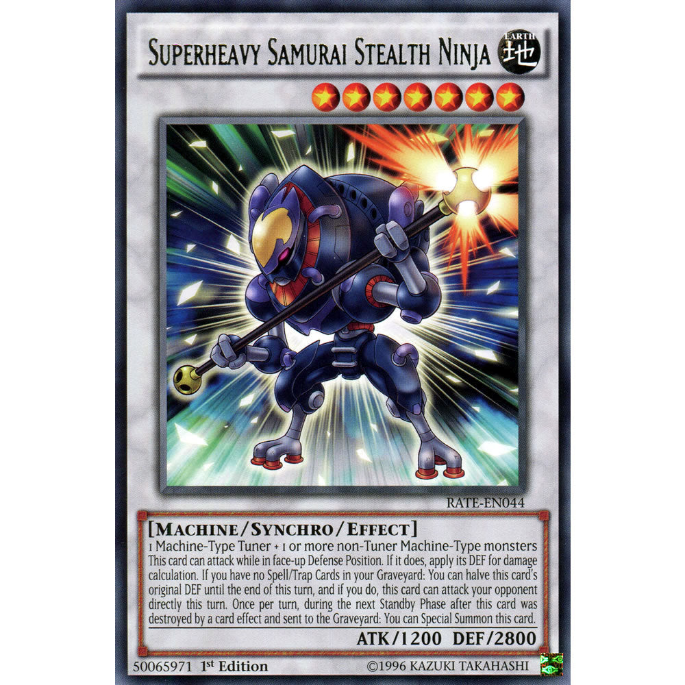 Superheavy Samurai Stealth Ninja RATE-EN044 Yu-Gi-Oh! Card from the Raging Tempest Set