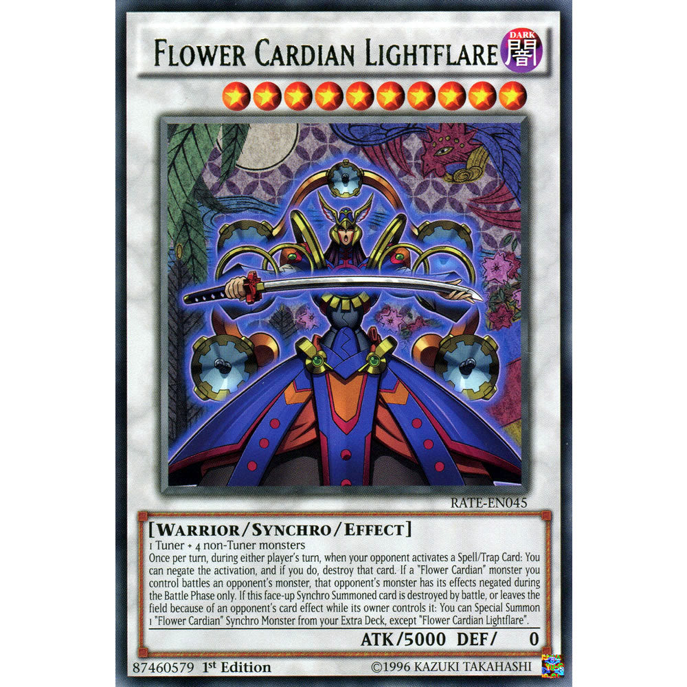 Flower Cardian Lightflare RATE-EN045 Yu-Gi-Oh! Card from the Raging Tempest Set
