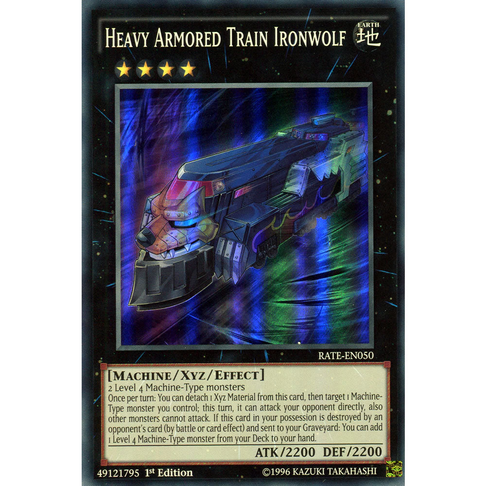Heavy Armored Train Ironwolf RATE-EN050 Yu-Gi-Oh! Card from the Raging Tempest Set