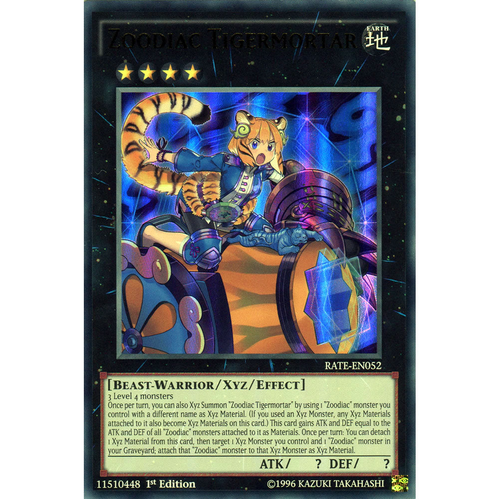 Zoodiac Tigermortar RATE-EN052 Yu-Gi-Oh! Card from the Raging Tempest Set