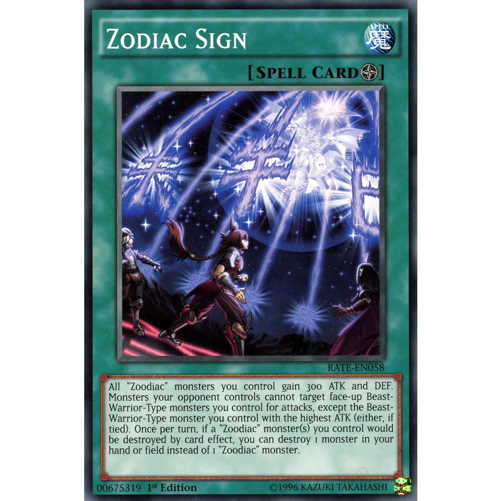 Zodiac Sign RATE-EN058 Yu-Gi-Oh! Card from the Raging Tempest Set