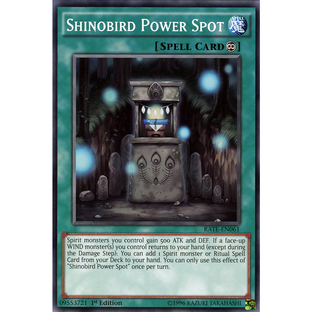 Shinobird Power Spot RATE-EN061 Yu-Gi-Oh! Card from the Raging Tempest Set