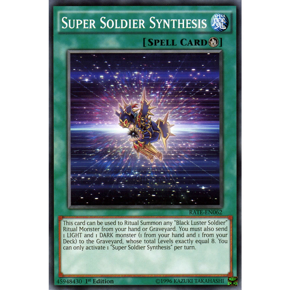 Super Soldier Synthesis RATE-EN062 Yu-Gi-Oh! Card from the Raging Tempest Set