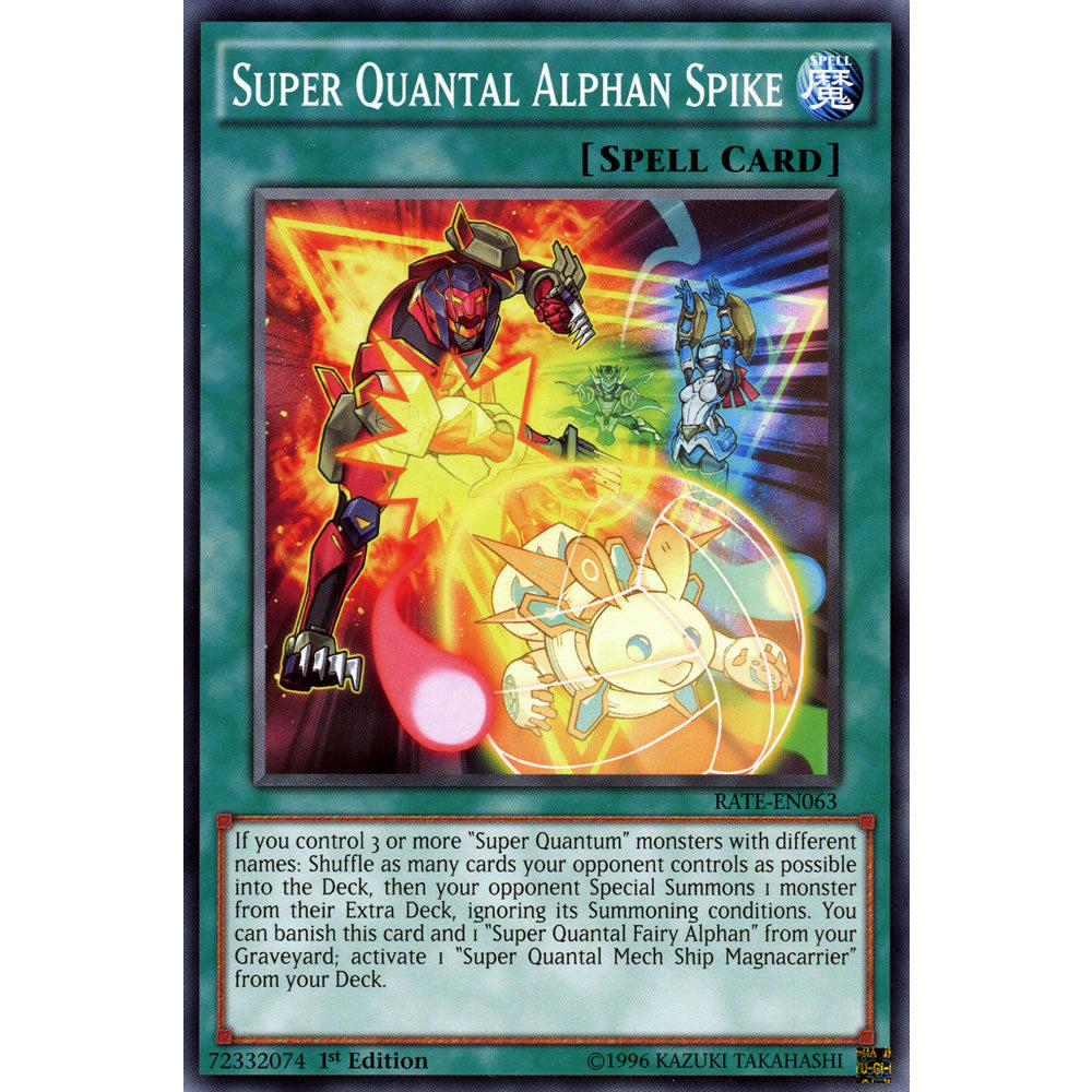 Super Quantal Alphan Spike RATE-EN063 Yu-Gi-Oh! Card from the Raging Tempest Set