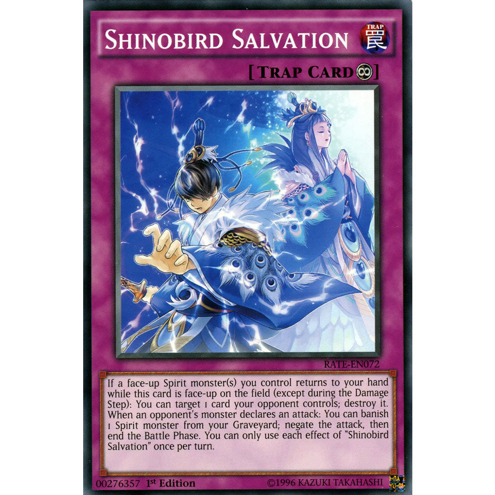 Shinobird Salvation RATE-EN072 Yu-Gi-Oh! Card from the Raging Tempest Set