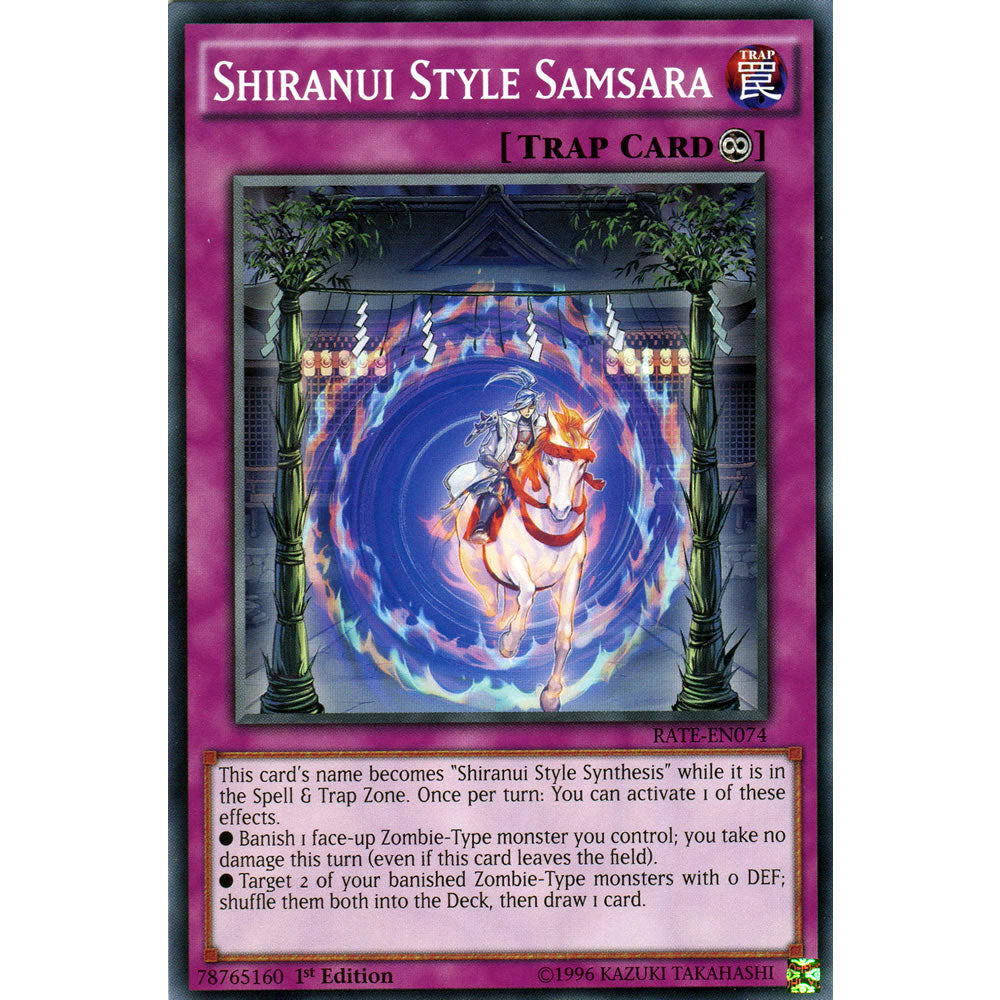 Shiranui Style Samsara RATE-EN074 Yu-Gi-Oh! Card from the Raging Tempest Set