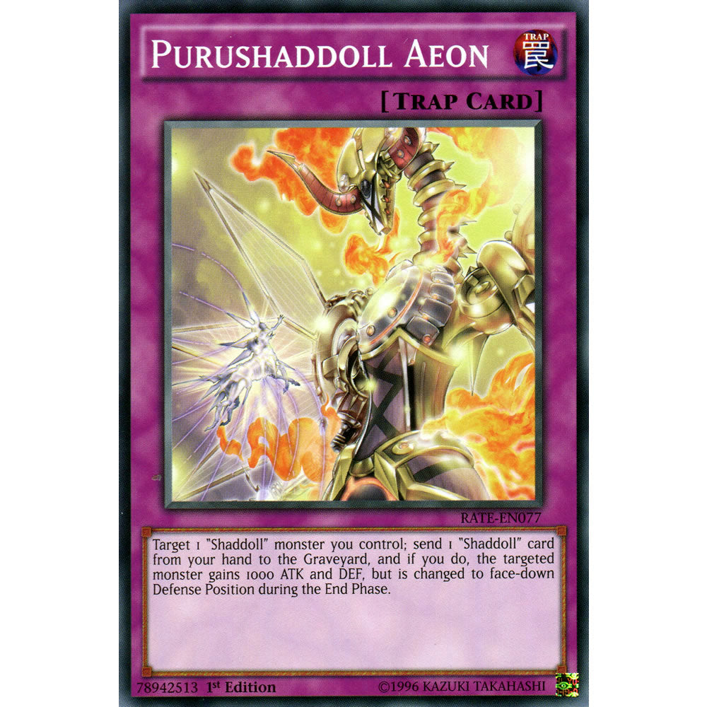 Purushaddoll Aeon RATE-EN077 Yu-Gi-Oh! Card from the Raging Tempest Set
