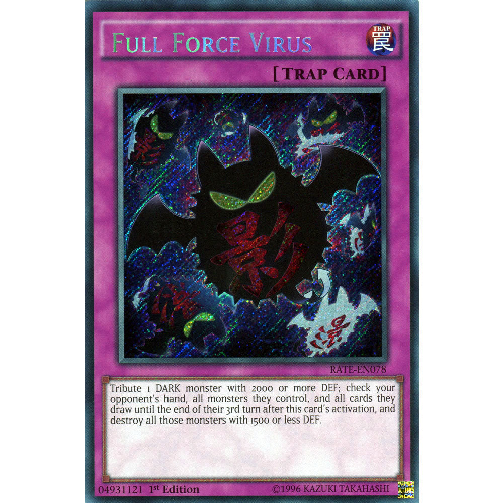 Full Force Virus RATE-EN078 Yu-Gi-Oh! Card from the Raging Tempest Set