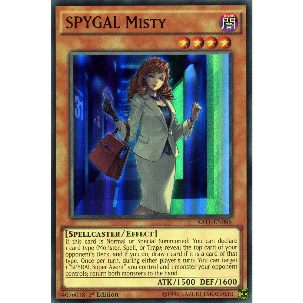 SPYGAL Misty RATE-EN086 Yu-Gi-Oh! Card from the Raging Tempest Set