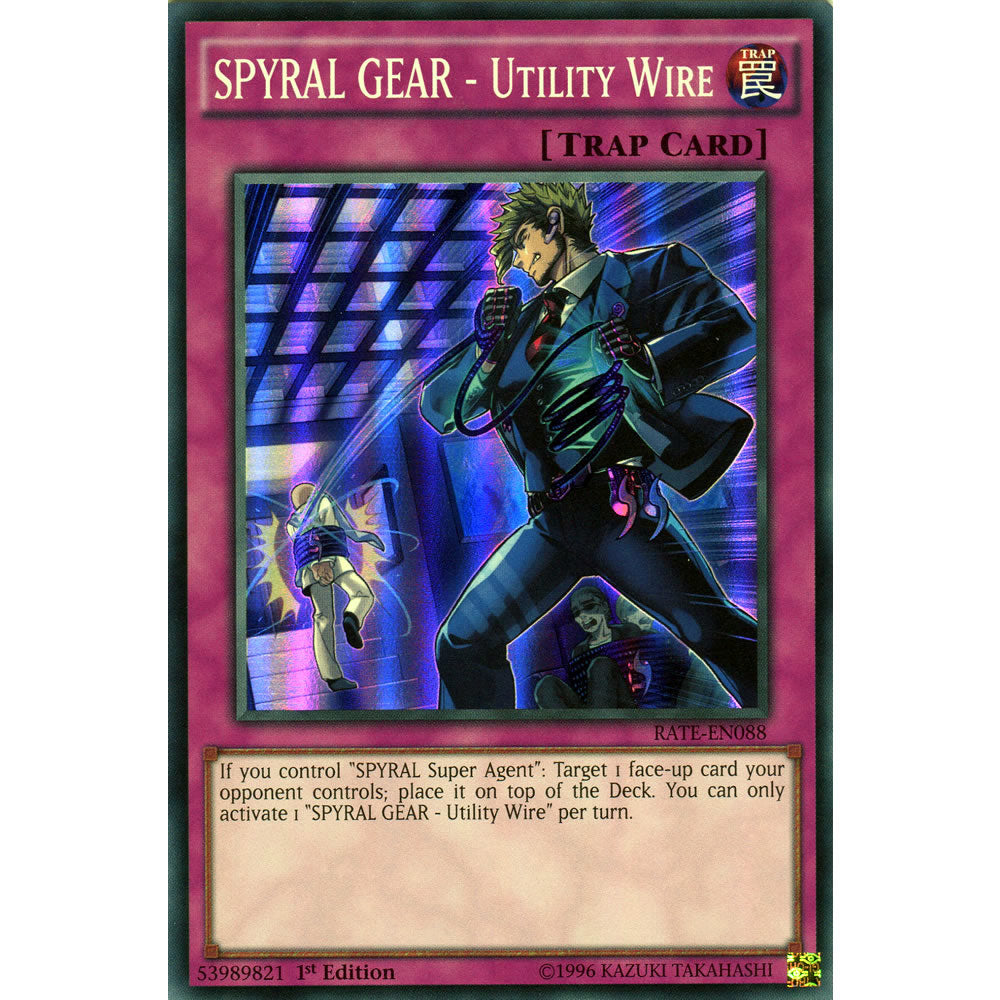 SPYRAL GEAR - Utility Wire RATE-EN088 Yu-Gi-Oh! Card from the Raging Tempest Set