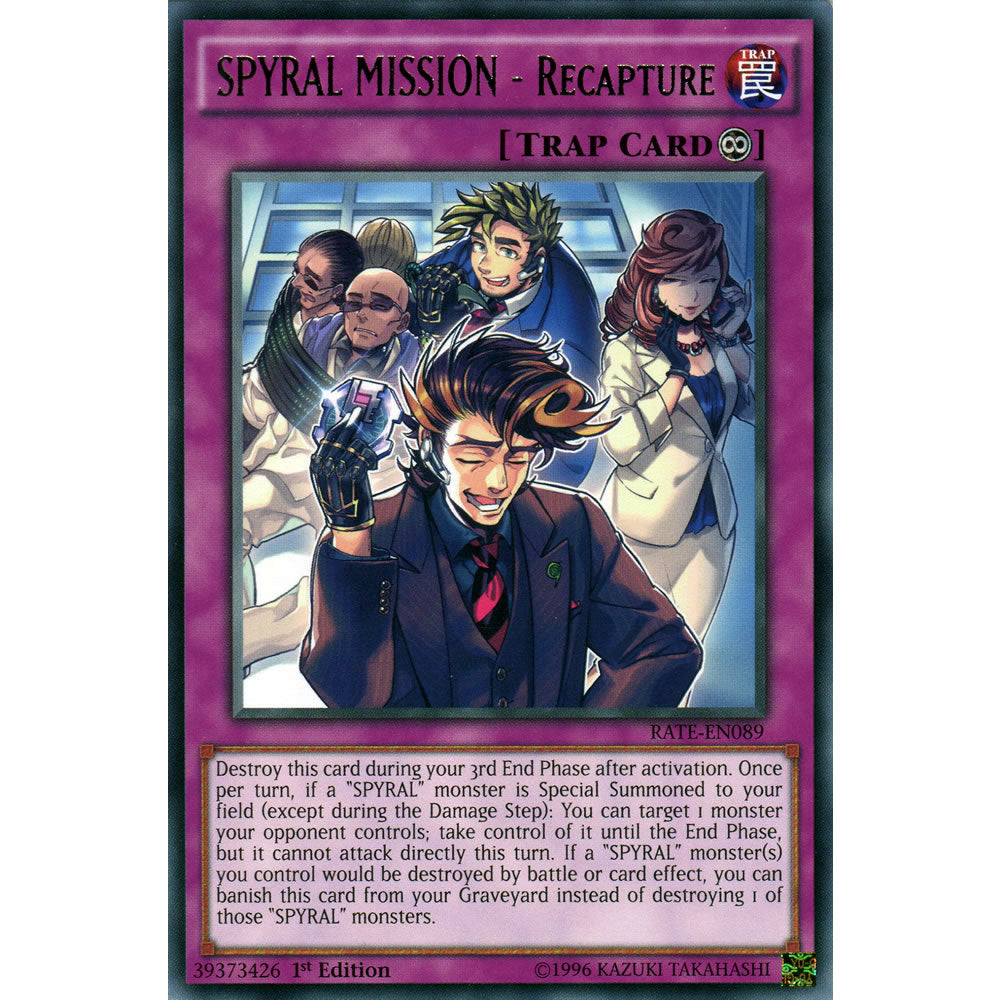 SPYRAL MISSION - Recapture RATE-EN089 Yu-Gi-Oh! Card from the Raging Tempest Set