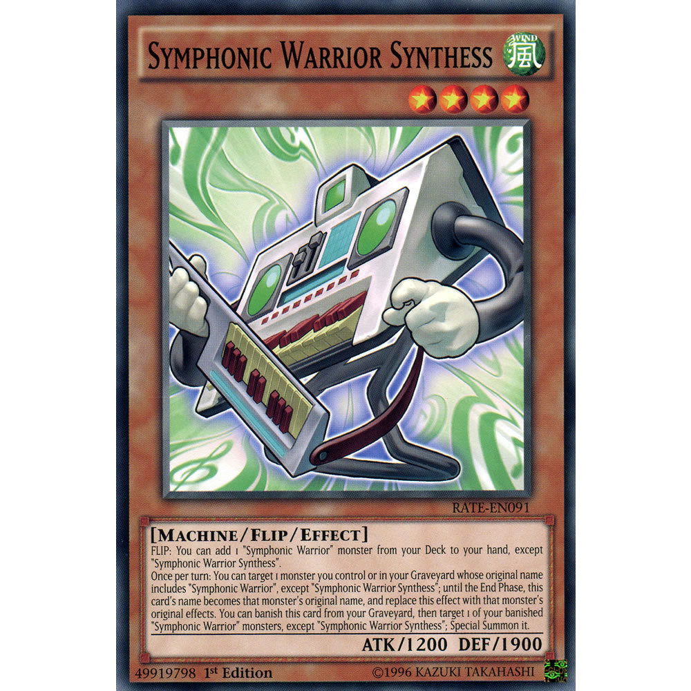 Symphonic Warrior Synthess RATE-EN091 Yu-Gi-Oh! Card from the Raging Tempest Set