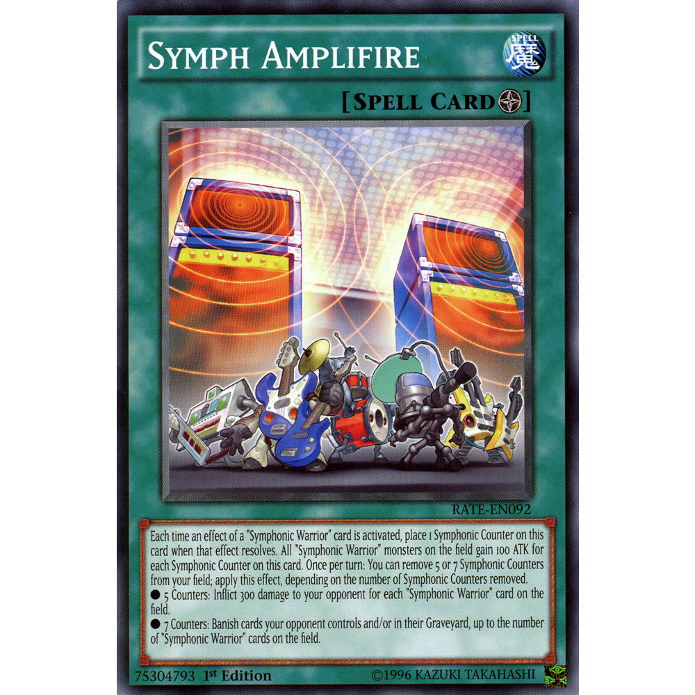 Symph Amplifire RATE-EN092 Yu-Gi-Oh! Card from the Raging Tempest Set