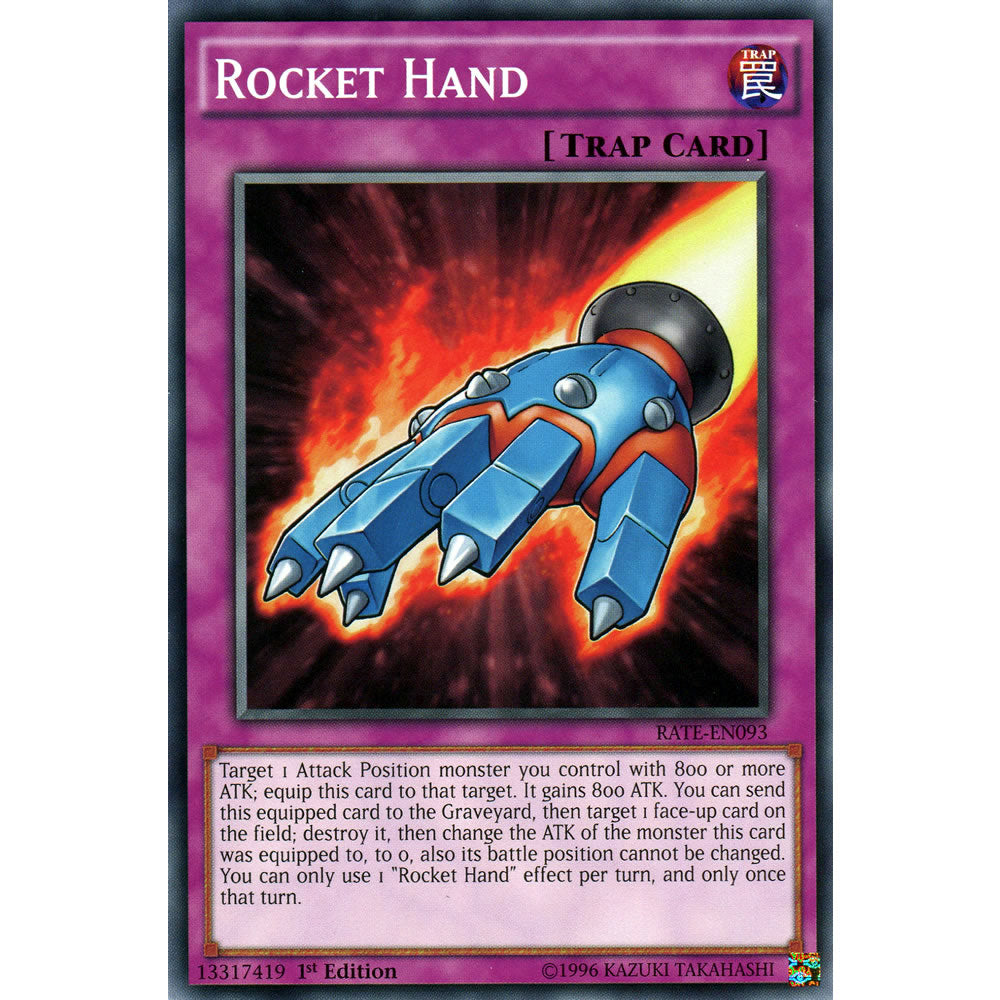 Rocket Hand RATE-EN093 Yu-Gi-Oh! Card from the Raging Tempest Set