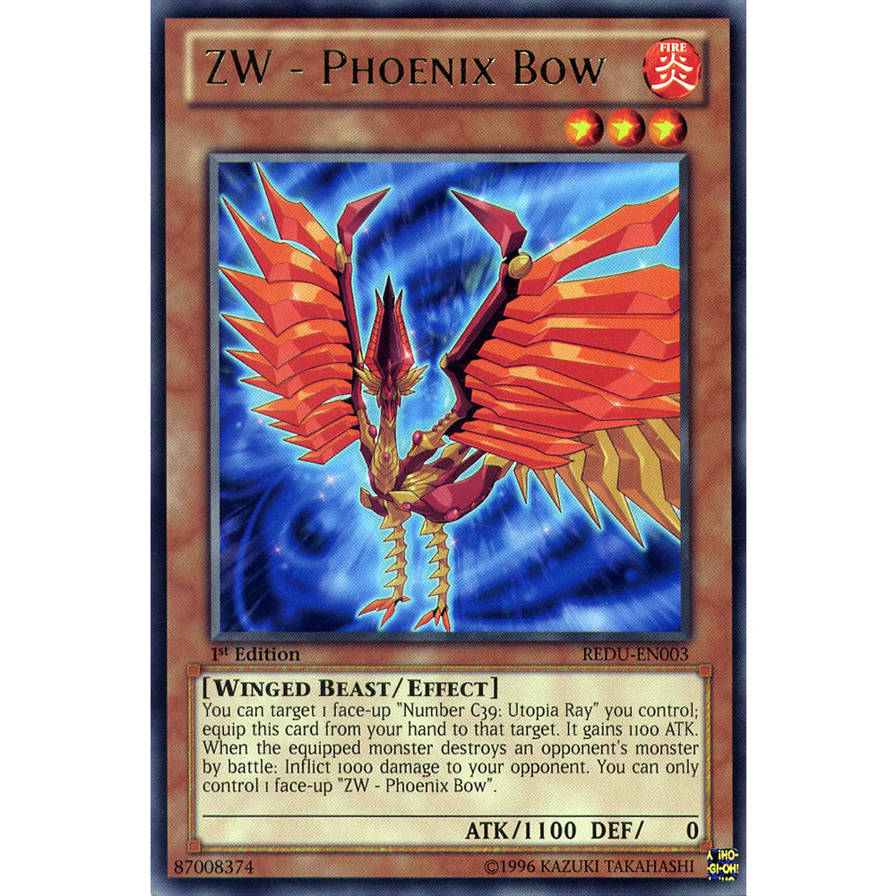 ZW - Phoenix Bow REDU-EN003 Yu-Gi-Oh! Card from the Return of the Duelist Set