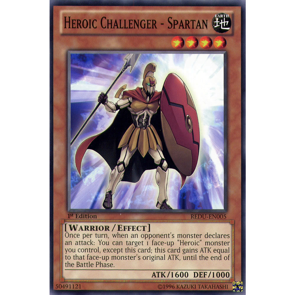 Heroic Challenger - Spartan REDU-EN005 Yu-Gi-Oh! Card from the Return of the Duelist Set