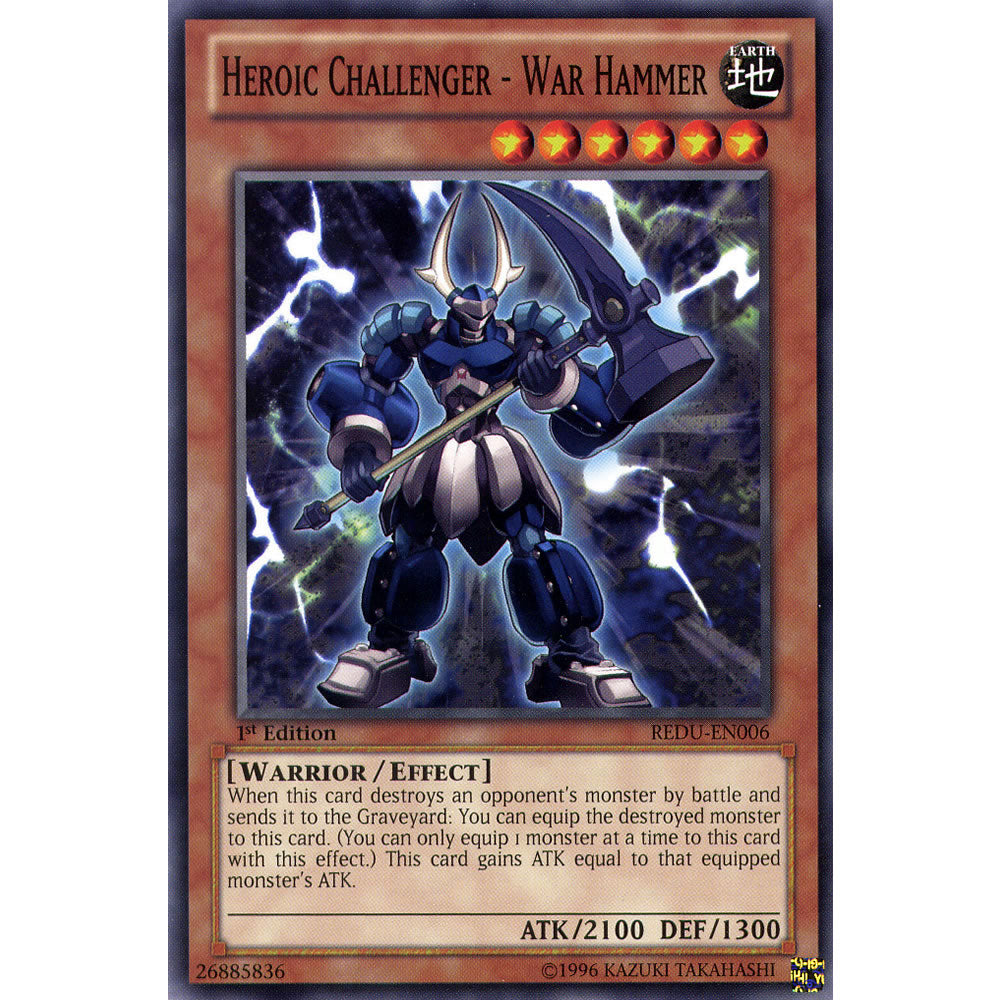 Heroic Challenger War - Hammer REDU-EN006 Yu-Gi-Oh! Card from the Return of the Duelist Set