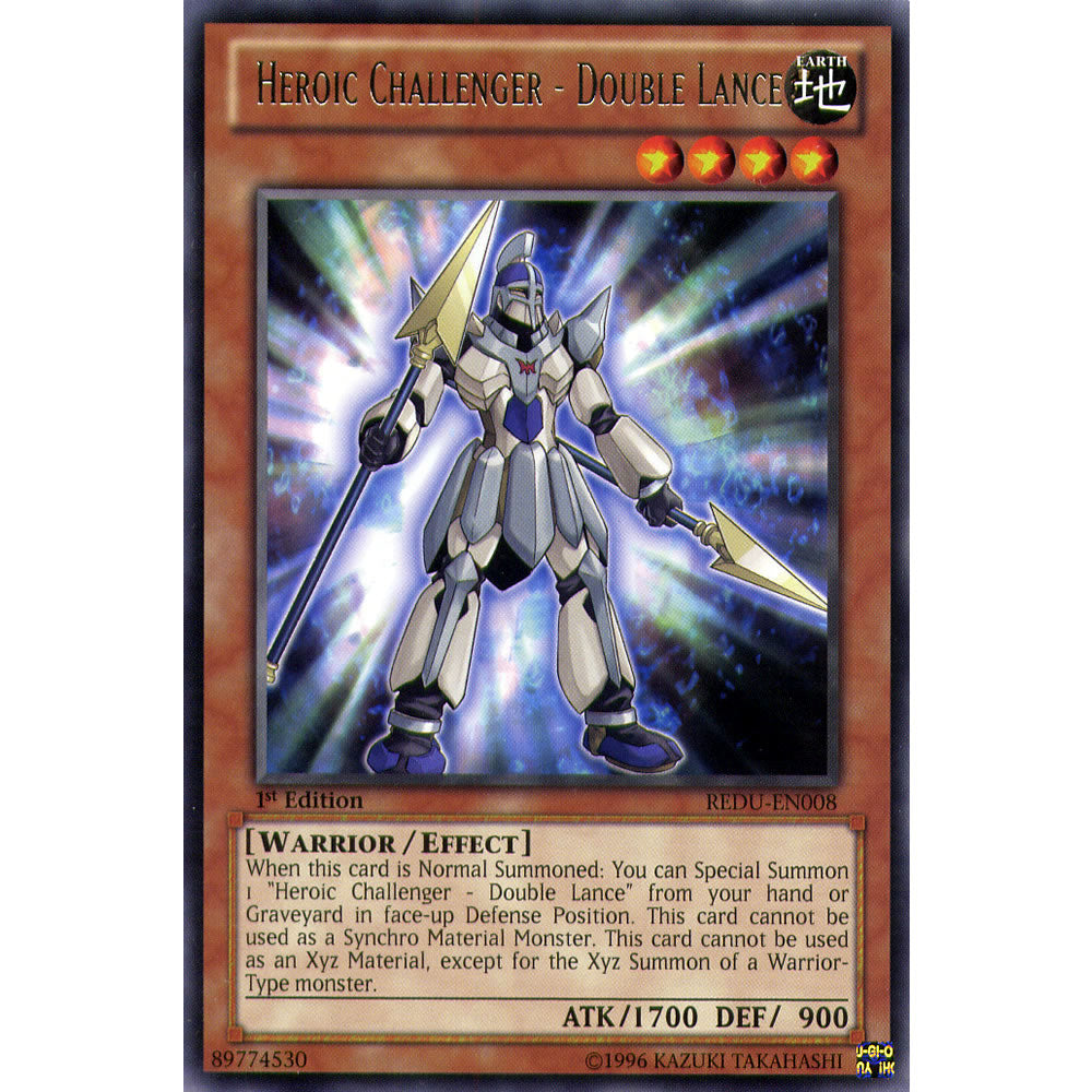 Heroic Challenger - Double Lance REDU-EN008 Yu-Gi-Oh! Card from the Return of the Duelist Set