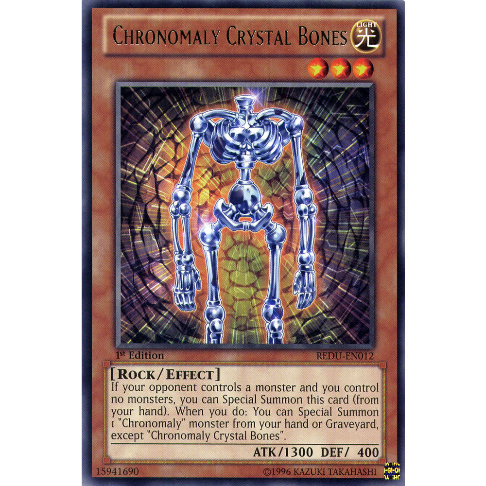 Chronomaly Crystal Bones REDU-EN012 Yu-Gi-Oh! Card from the Return of the Duelist Set