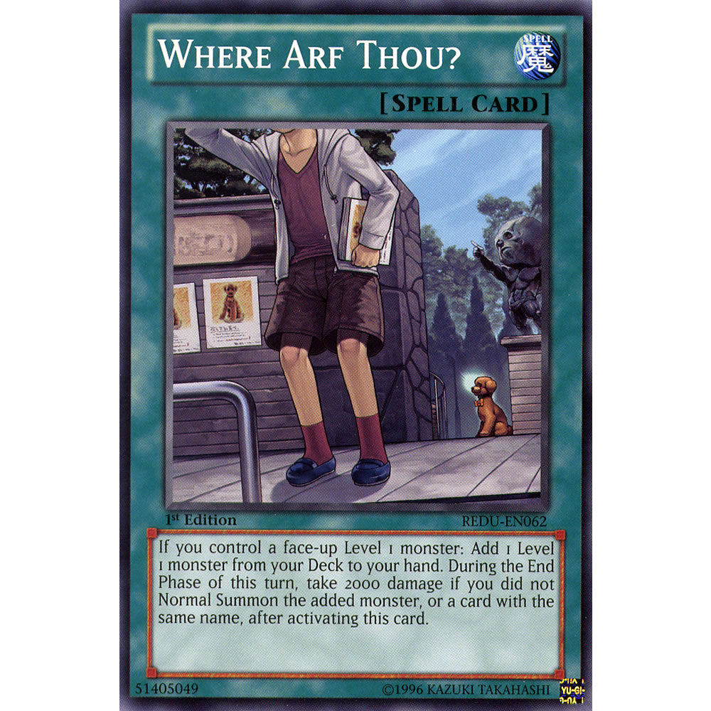 Where Arf Thou? REDU-EN062 Yu-Gi-Oh! Card from the Return of the Duelist Set