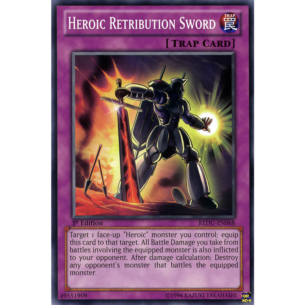 Heroic Retribution Sword REDU-EN068 Yu-Gi-Oh! Card from the Return of the Duelist Set