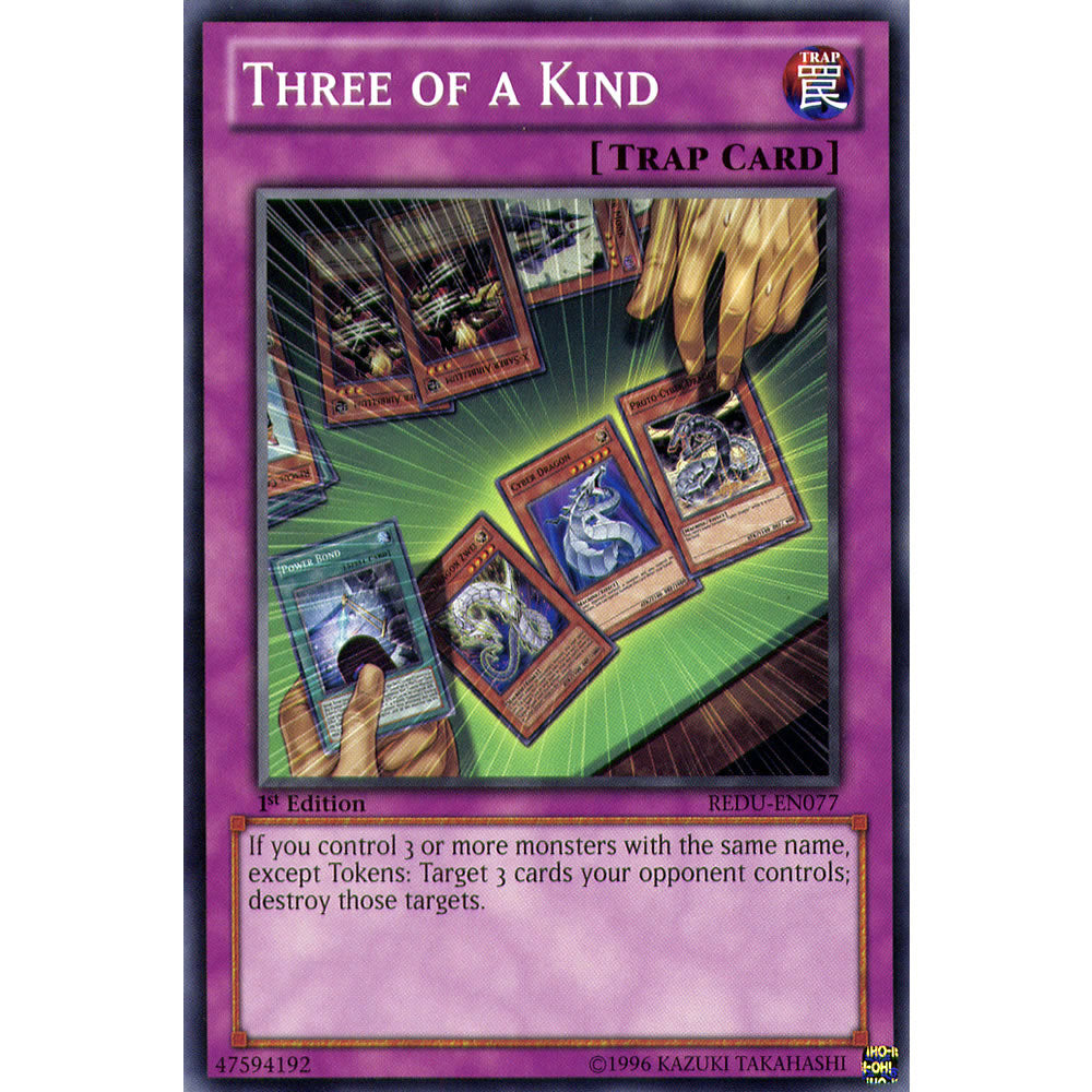 Three Of A Kind REDU-EN077 Yu-Gi-Oh! Card from the Return of the Duelist Set