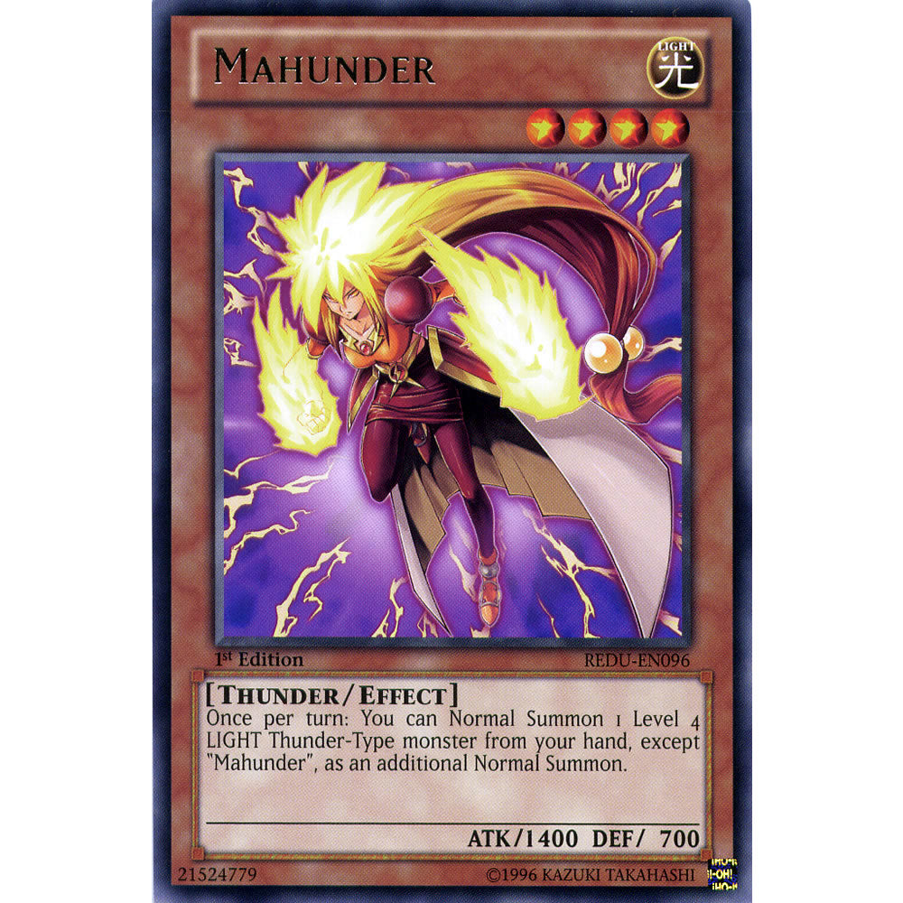 Mahunder REDU-EN096 Yu-Gi-Oh! Card from the Return of the Duelist Set