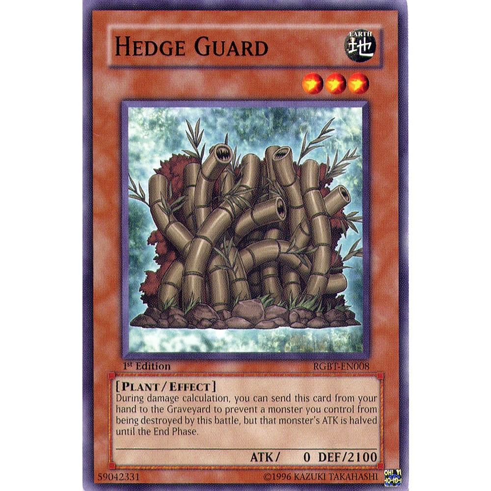 Hedge Guard RGBT-EN008 Yu-Gi-Oh! Card from the Raging Battle Set