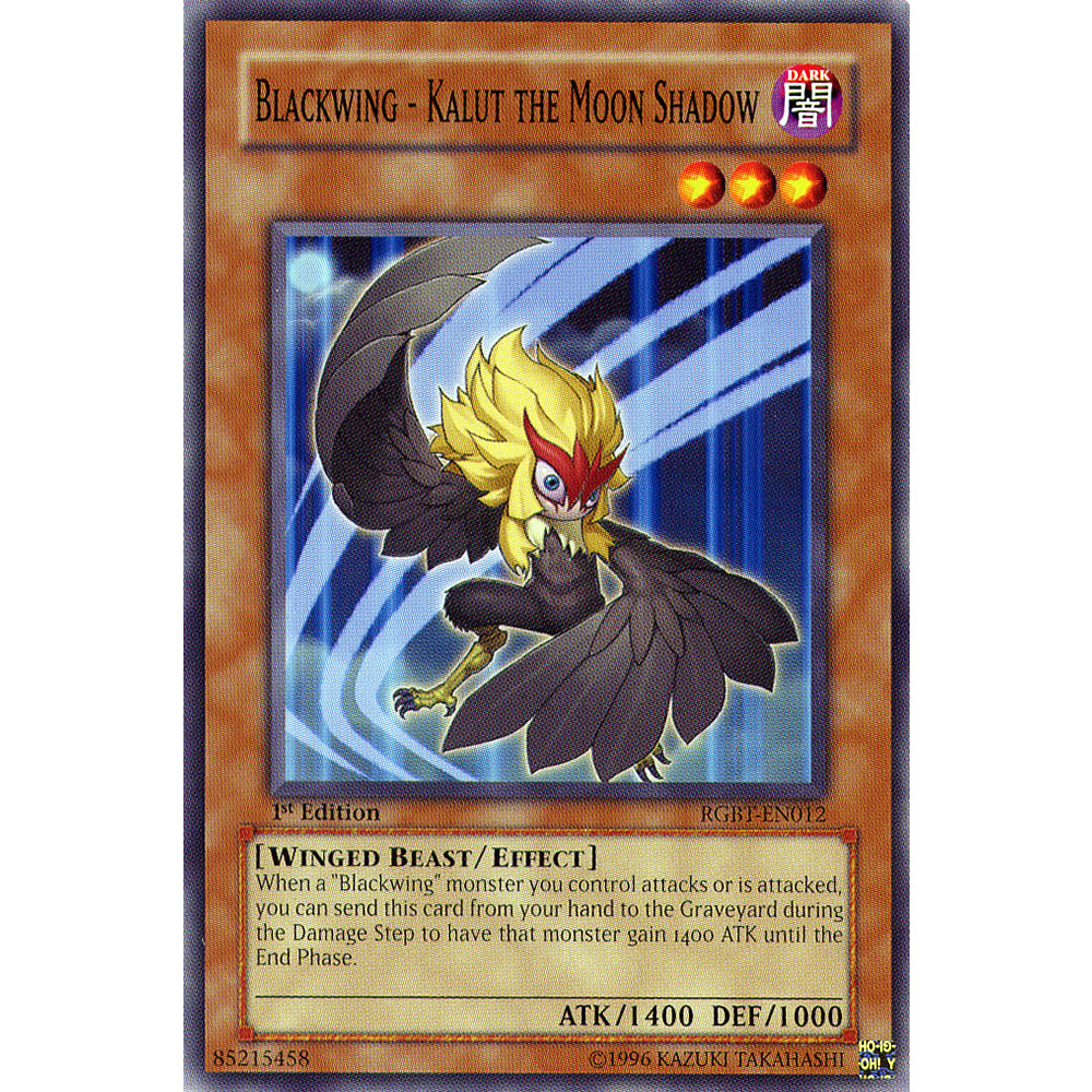 Blackwing - Kalut the Moon Shadow RGBT-EN012 Yu-Gi-Oh! Card from the Raging Battle Set