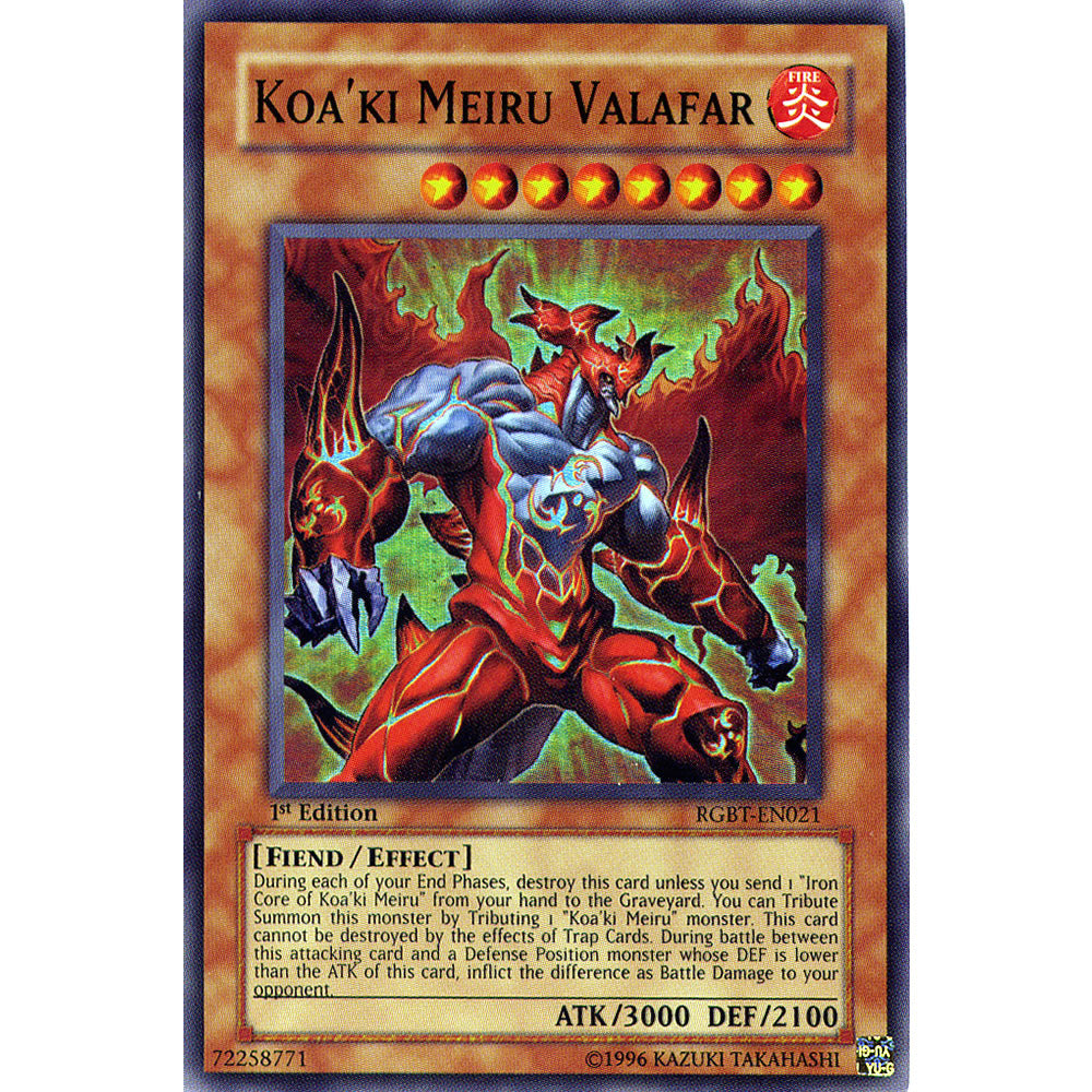 Koa'ki Meiru Valafar RGBT-EN021 Yu-Gi-Oh! Card from the Raging Battle Set