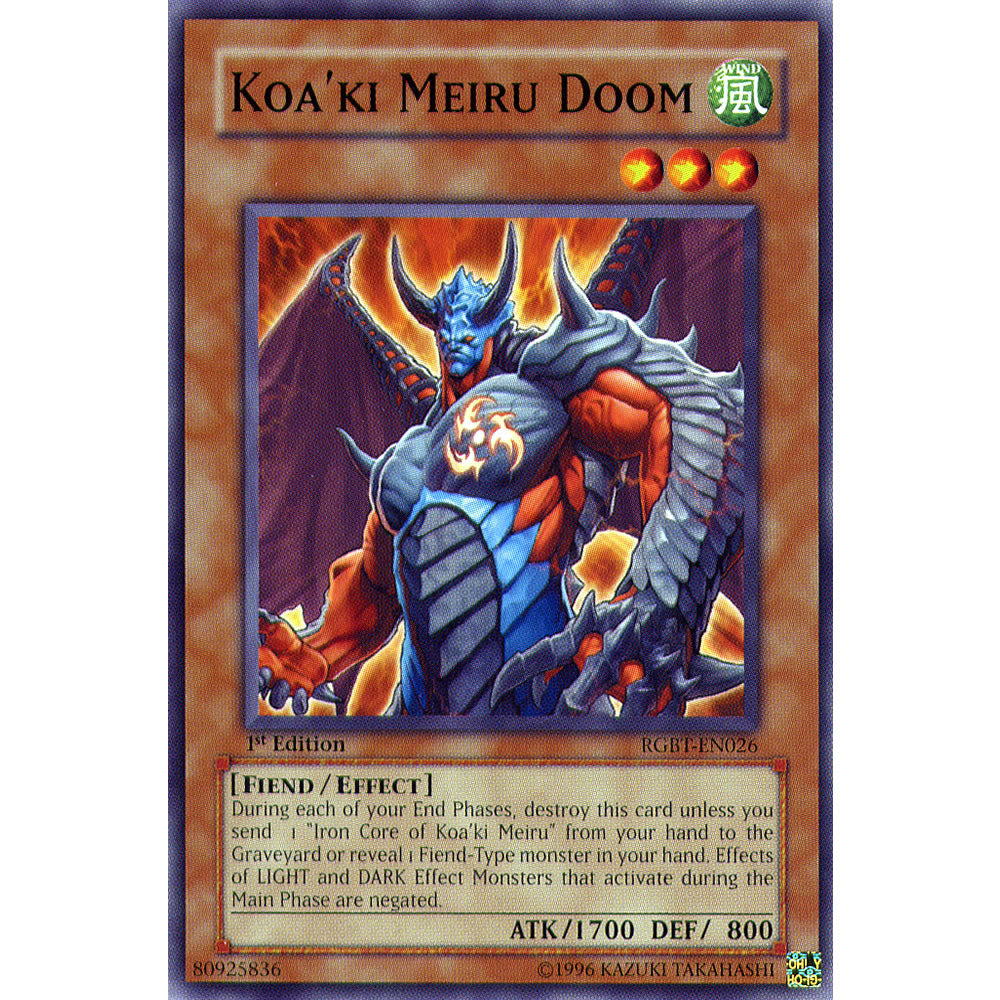 Koa'ki Meiru Doom RGBT-EN026 Yu-Gi-Oh! Card from the Raging Battle Set
